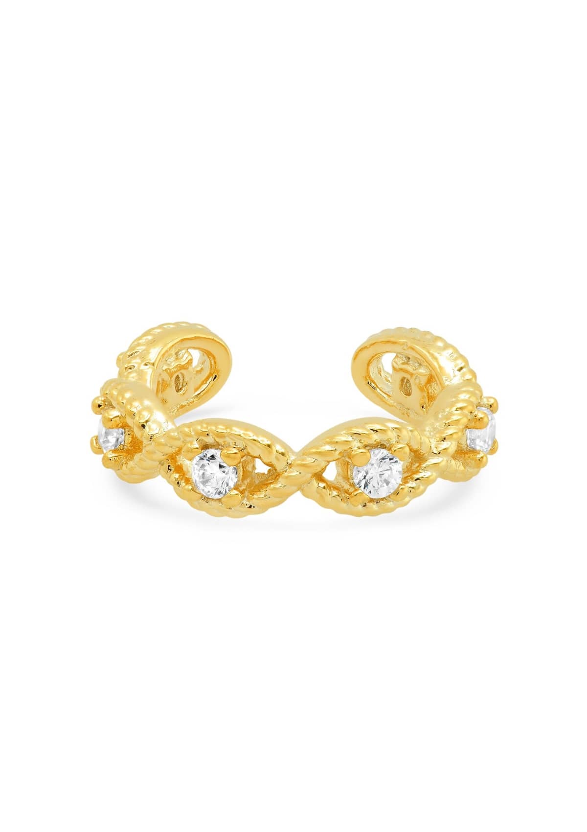 Braided Gold Ear Cuff -TAI Jewelry- Ruby Jane-