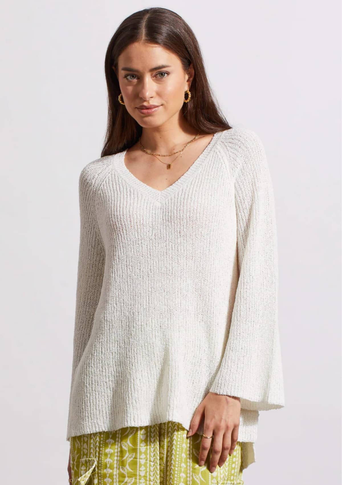 Bristol Raglan Sweater with Side Slits - Cream -Tribal- Ruby Jane-