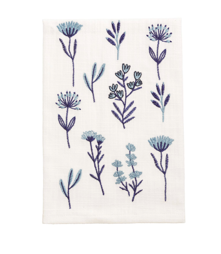 Blue All Over Flower Towel
