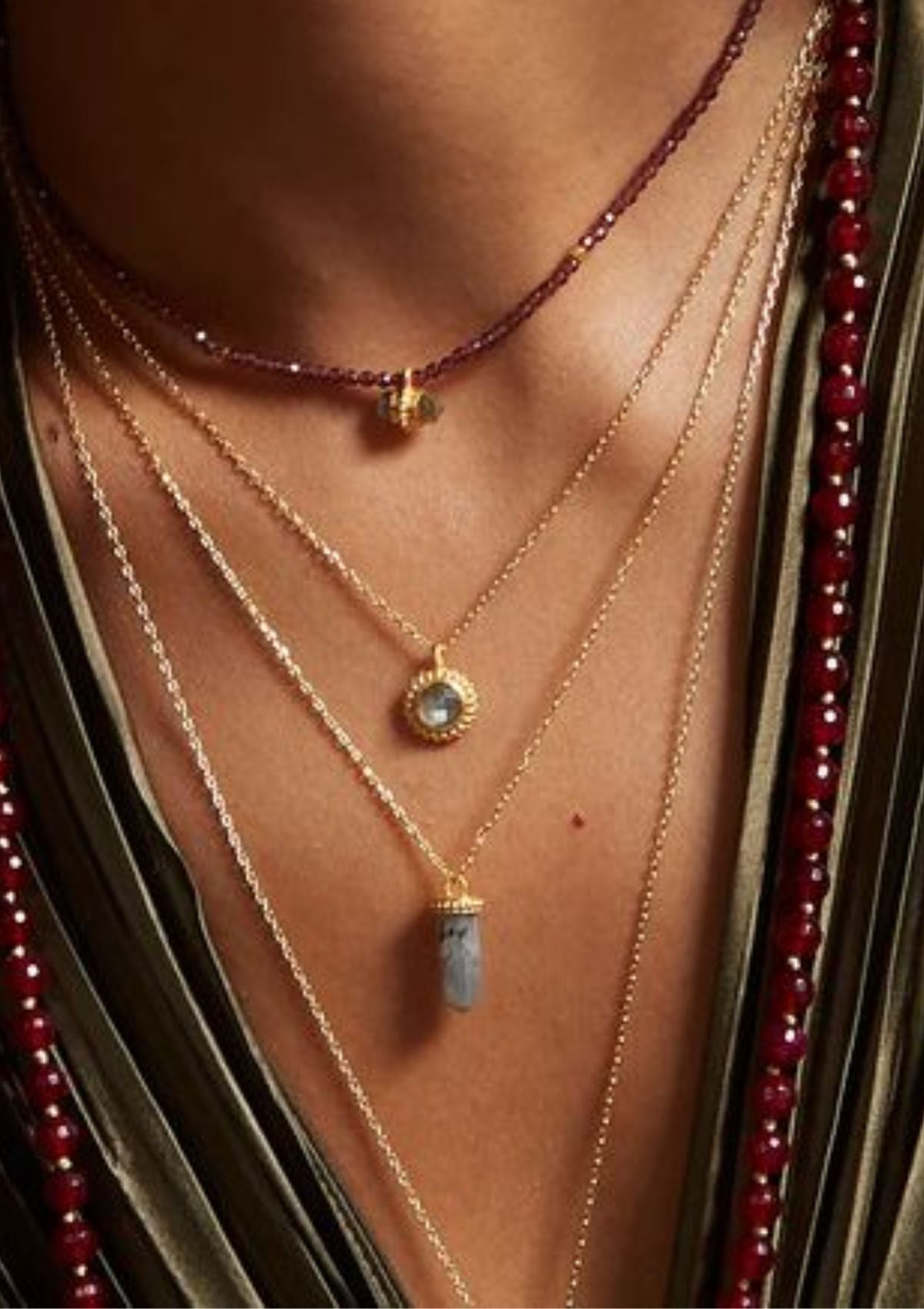 Captivating Labradorite Mandala Necklace -Satya Jewelry- Ruby Jane-