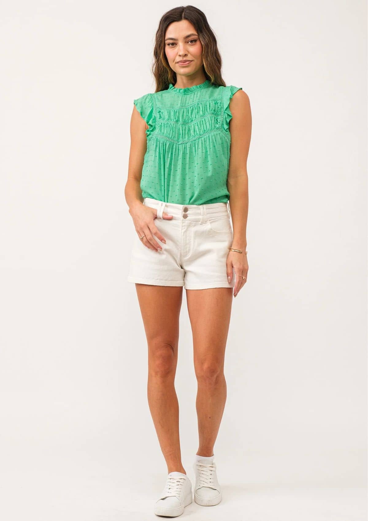 Carrie Denim Short - White