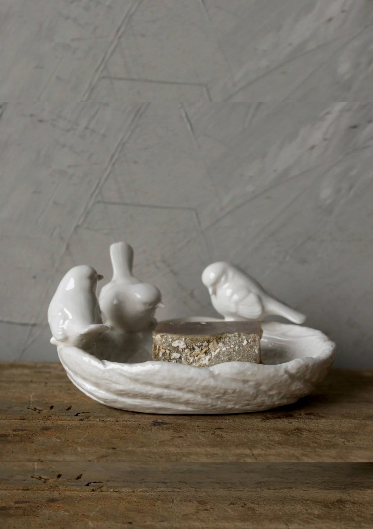 Ceramic Leaf Dish with Birds -Creative Co-op- Ruby Jane-