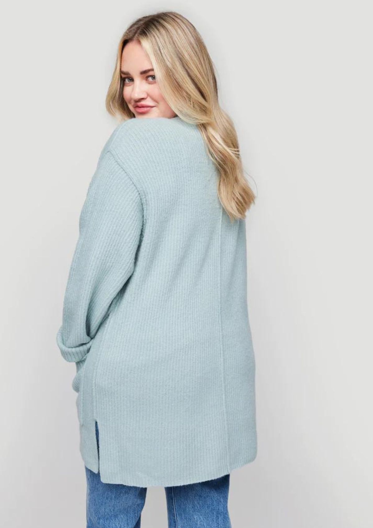 Chester V Neck Cardigan Coastal