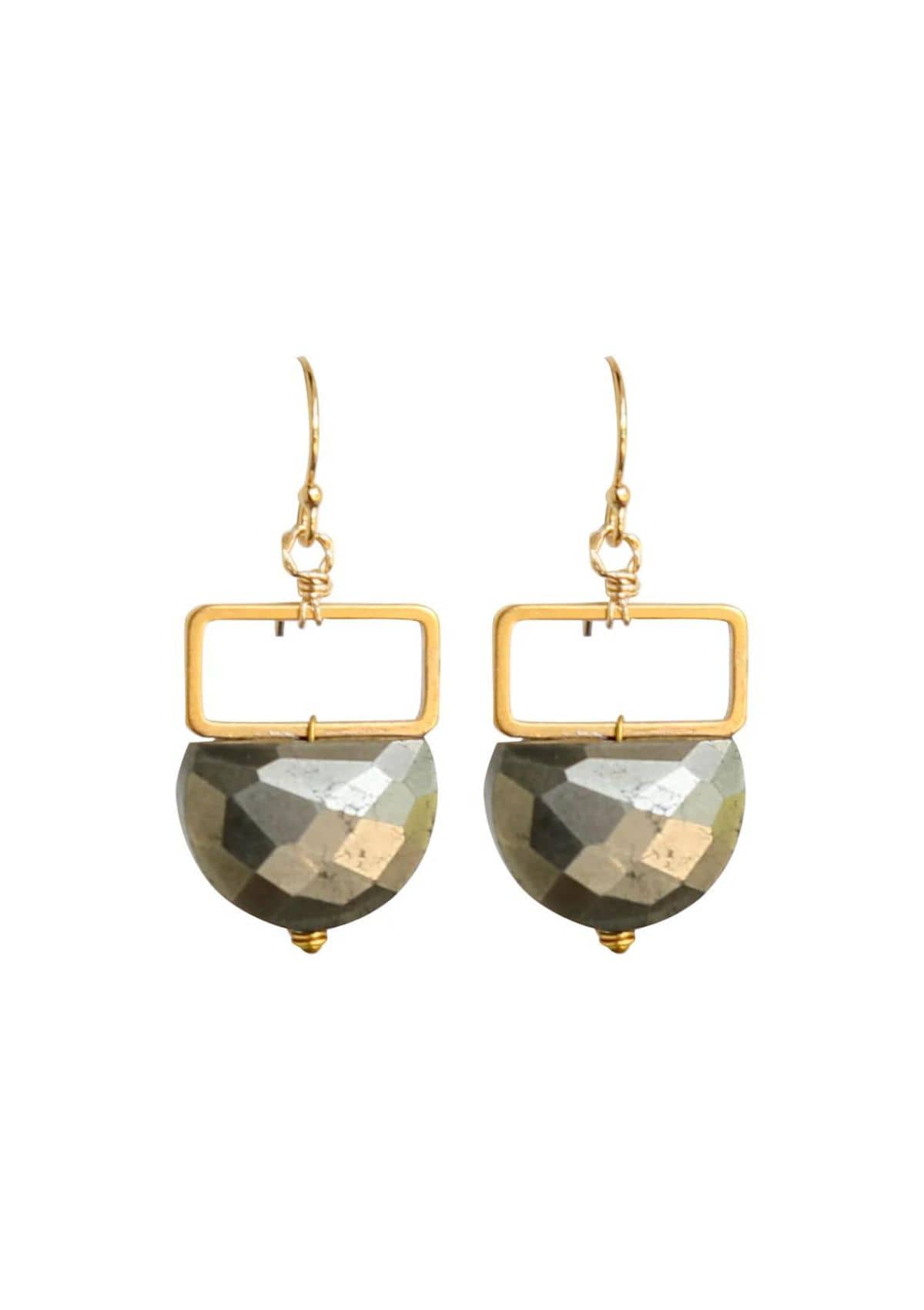 Clutch Earrings - Pyrite -Catherine Page- Ruby Jane-
