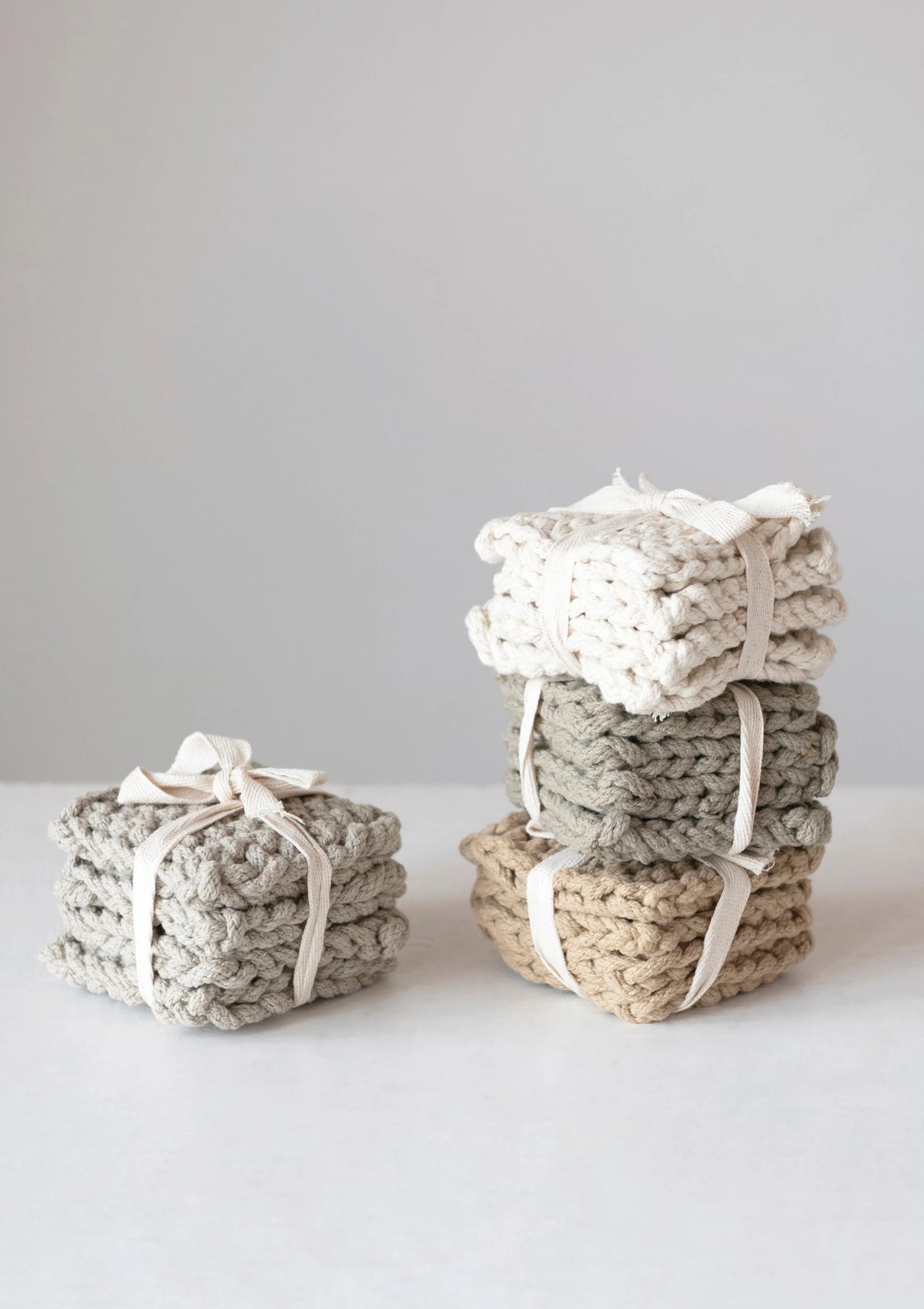 Crochet Cotton Coasters Set of 4 -Creative Co-op- Ruby Jane-
