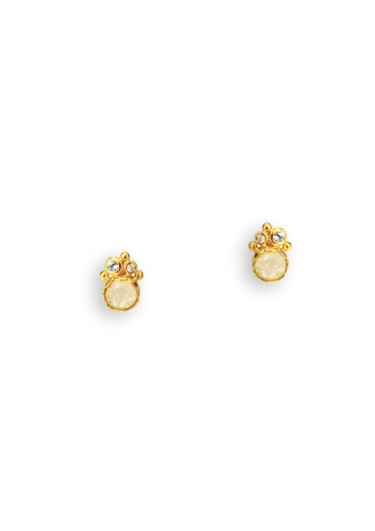 Crystal Stud Earrings With CZs -TAI Jewelry- Ruby Jane-
