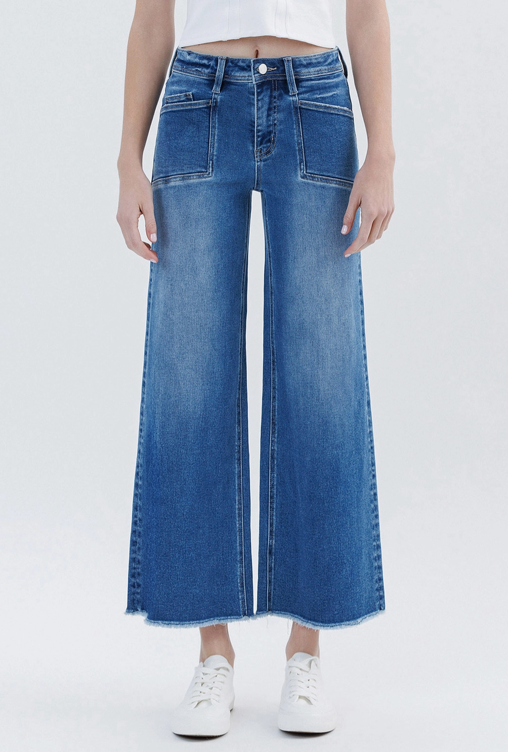 High Rise Crop Wide Leg