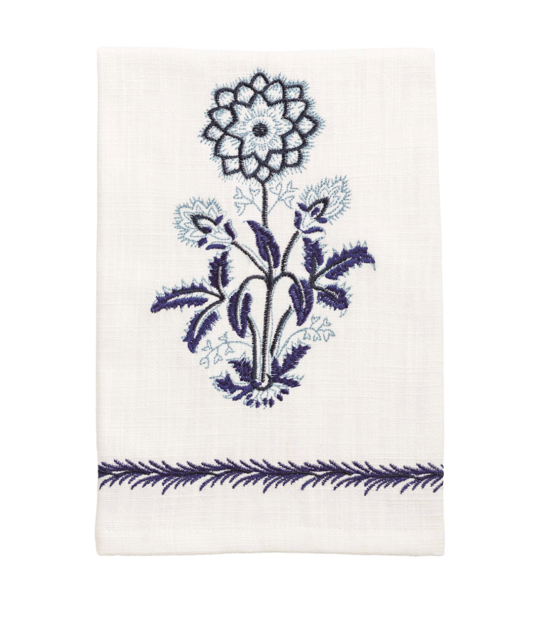 Blue Single Flower Towel