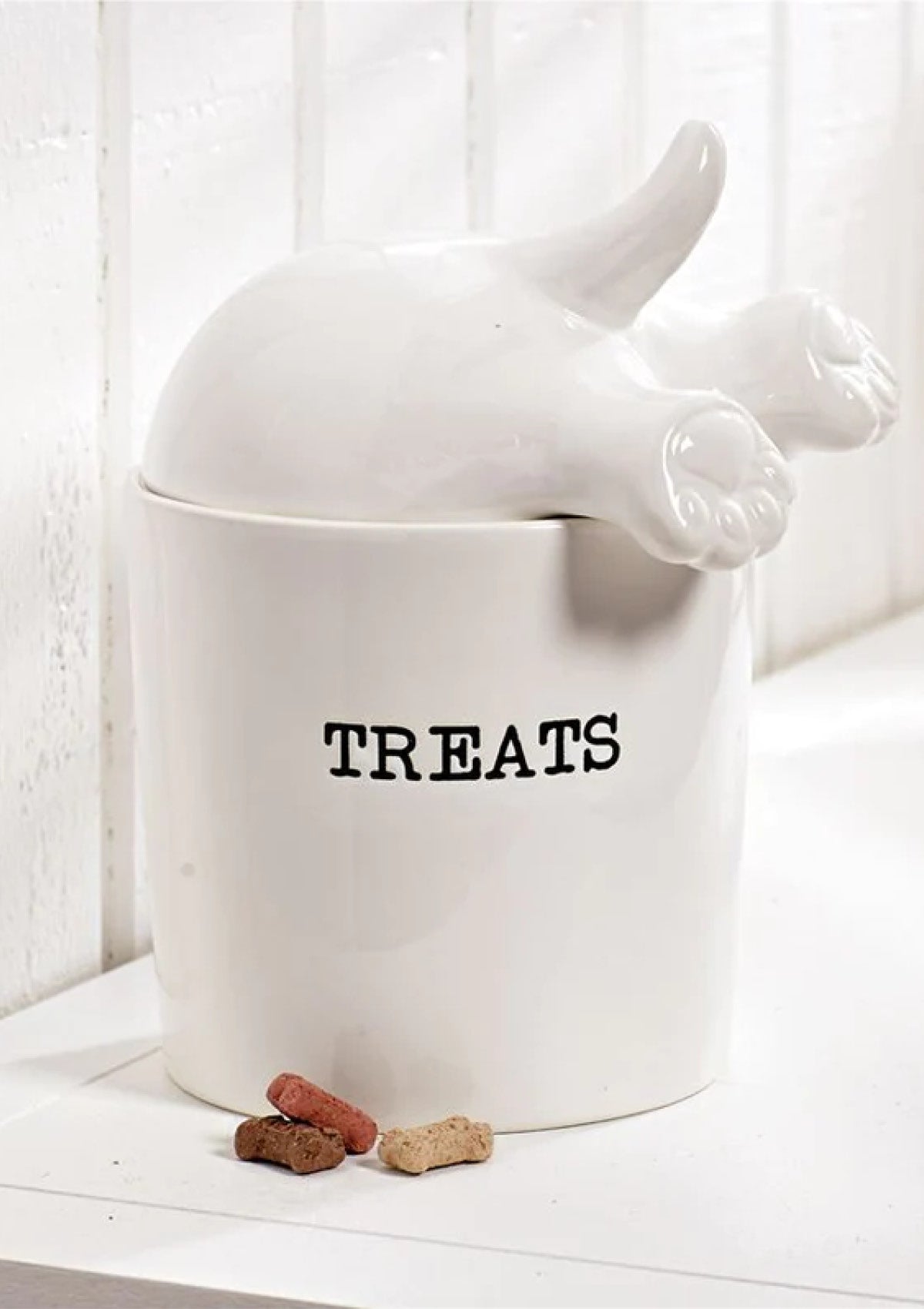 Dog Tail Treat Canister -Mud Pie / One Coas- Ruby Jane-