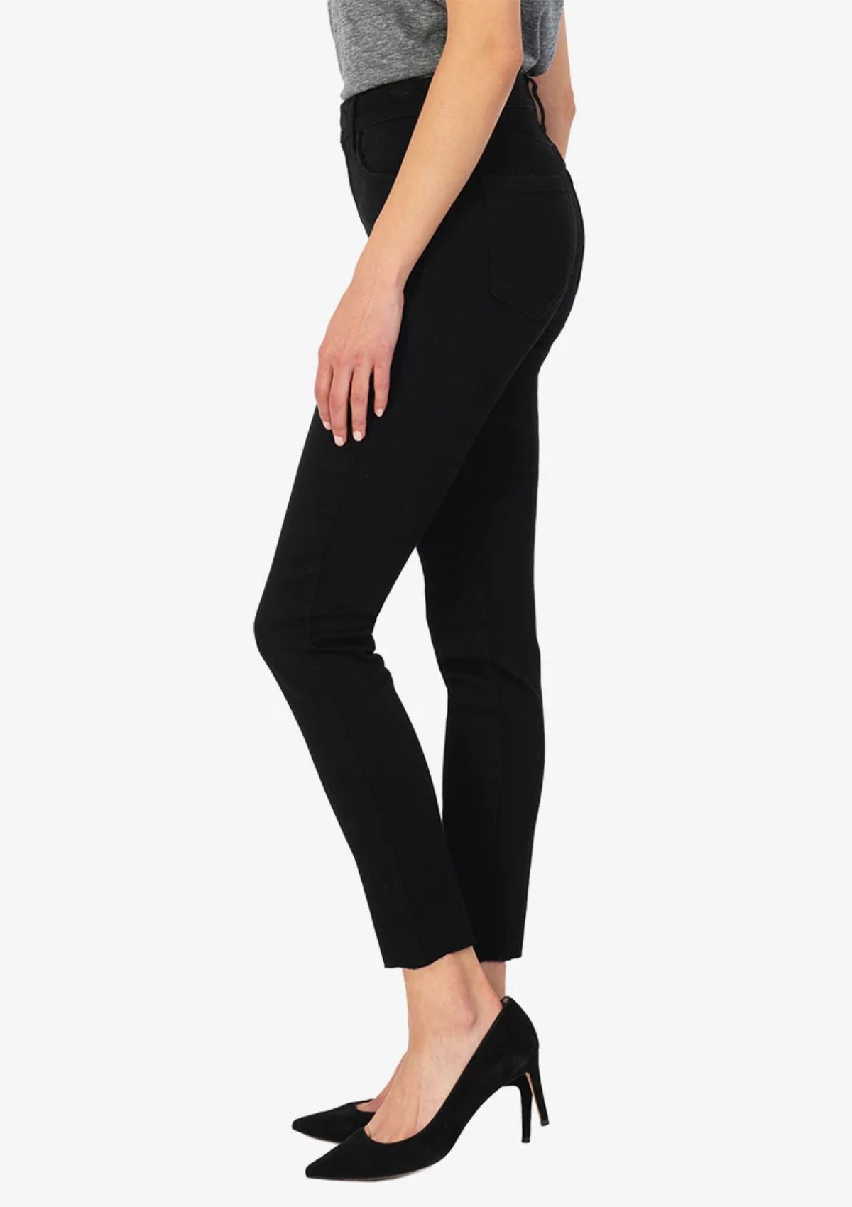 Donna High Rise Fab Ab Ankle Skinny Jeans, Black -Kut from the Kloth- Ruby Jane-