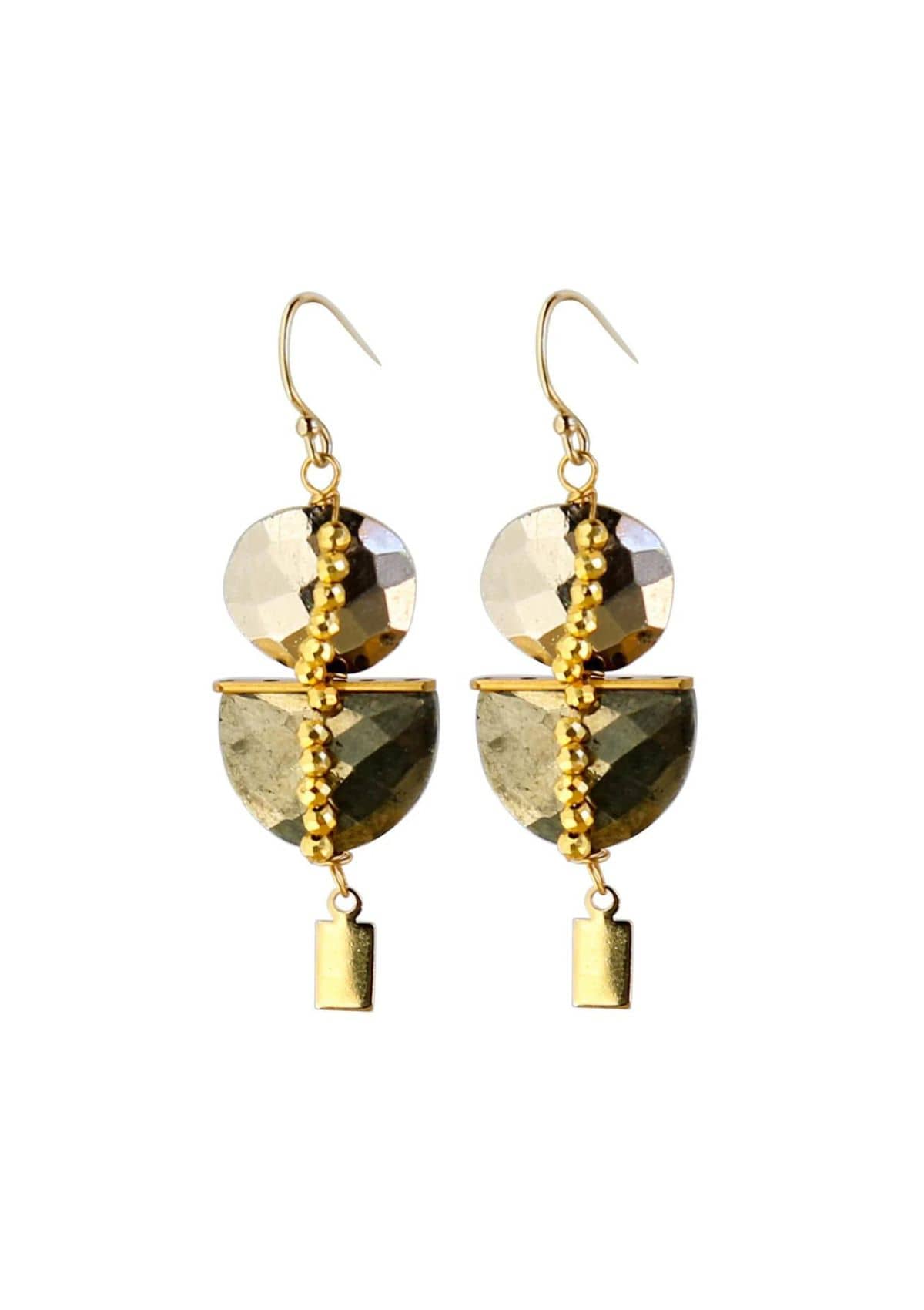 Duet Earrings - Pyrite -Catherine Page- Ruby Jane-
