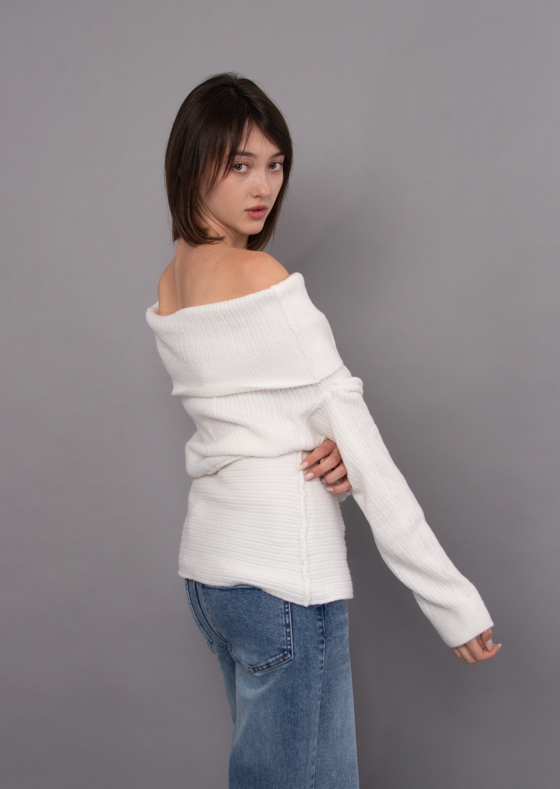 Marylyn Long Sleeve Pull Over - Winter White