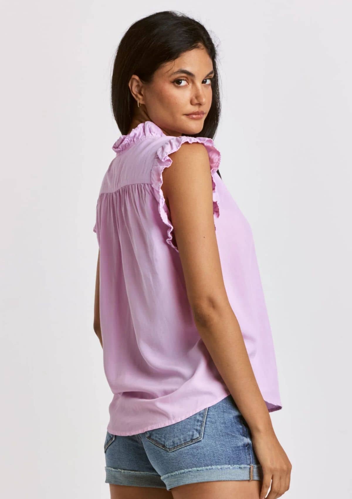 Ellie Sleeveless Shirt - Fondant Pink -Dear John Denim, Inc.- Ruby Jane-