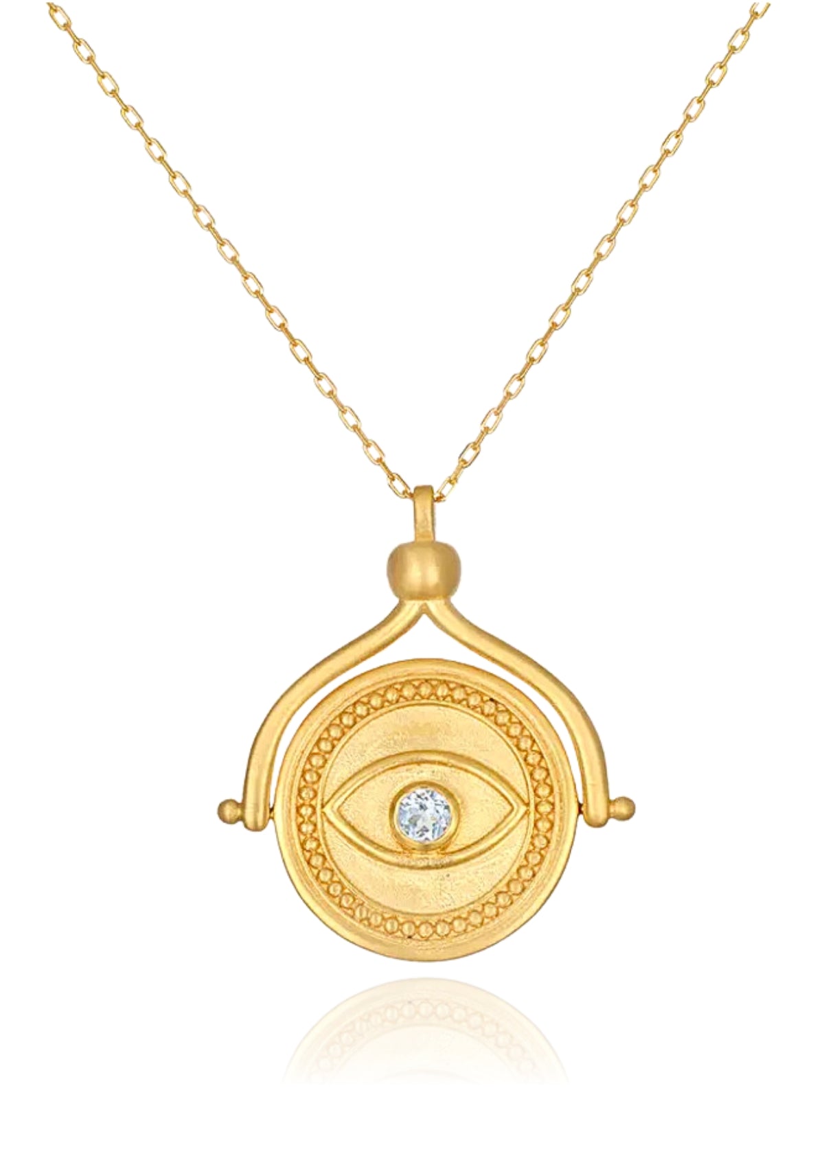 Eye Hamsa Flipper Necklace, 30" -Satya Jewelry- Ruby Jane-