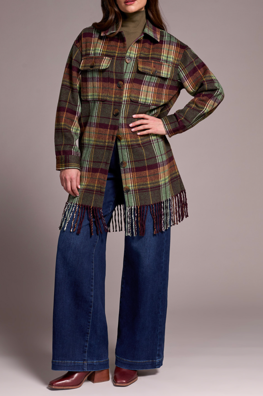 Jacket with Fringe Hem