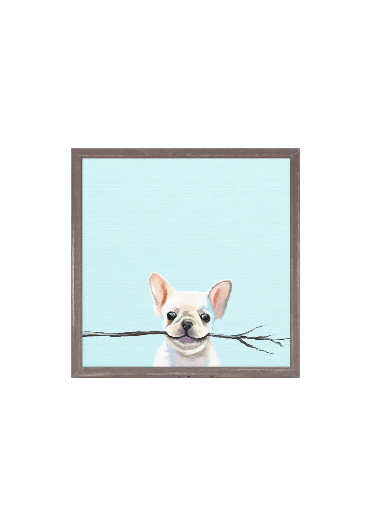 Frenchie Fetch Mini Framed Canvas -GreenBox Art- Ruby Jane-