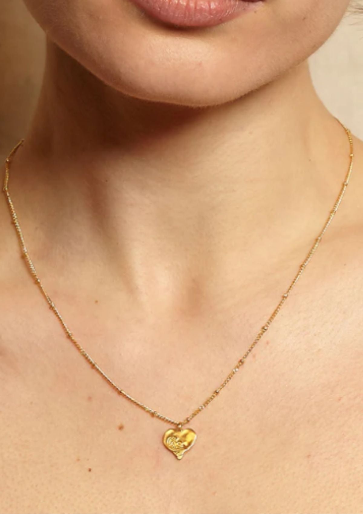 Gold Heart Necklace -Satya Jewelry- Ruby Jane-
