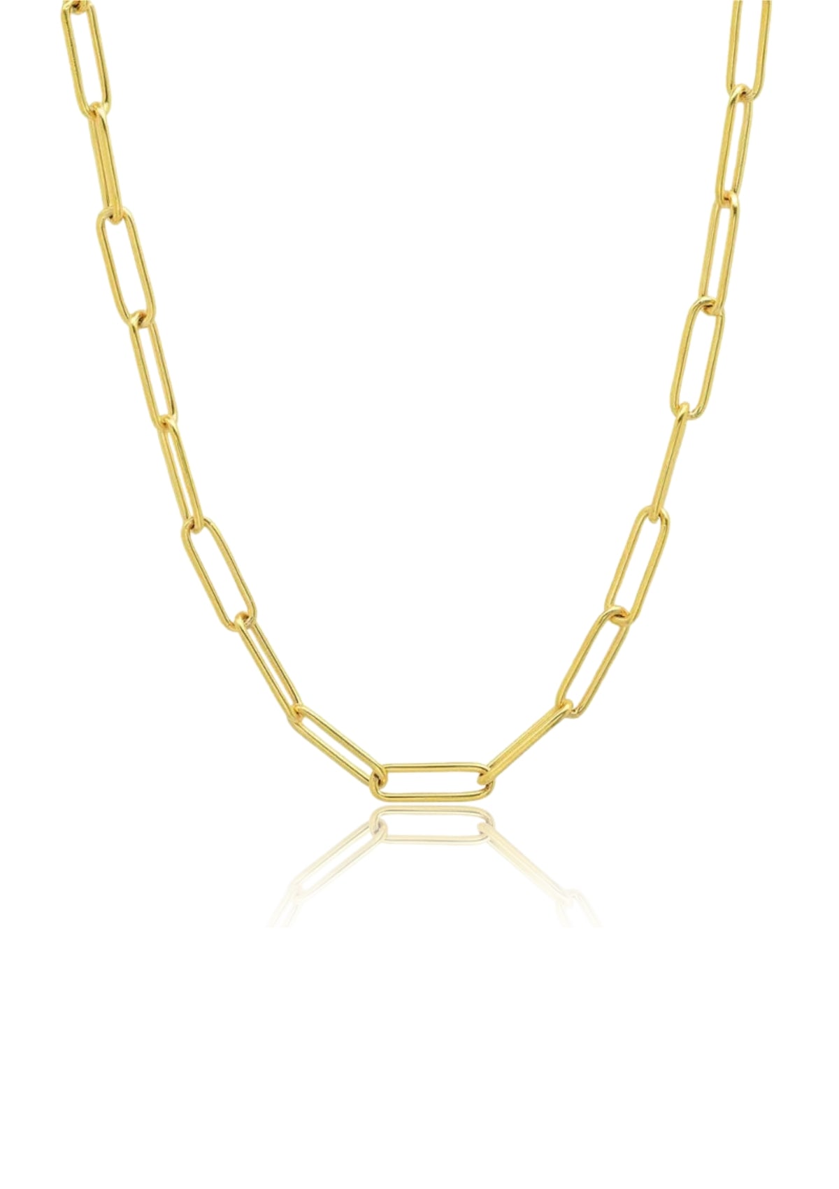 Gold Oval Links Chain Necklace -Tai Rittichai- Ruby Jane-