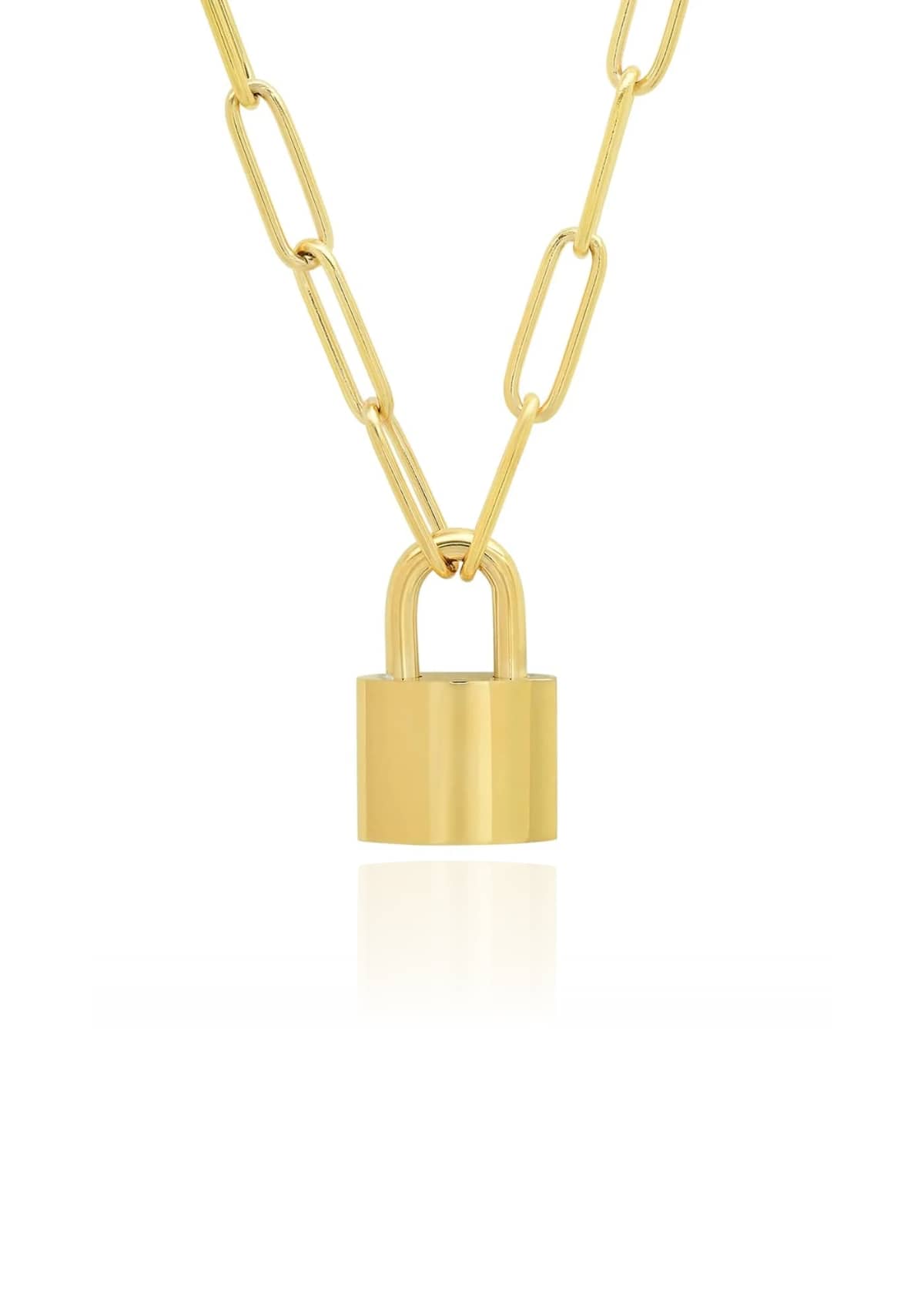 Gold Oval Lock Necklace -Tai Rittichai- Ruby Jane-