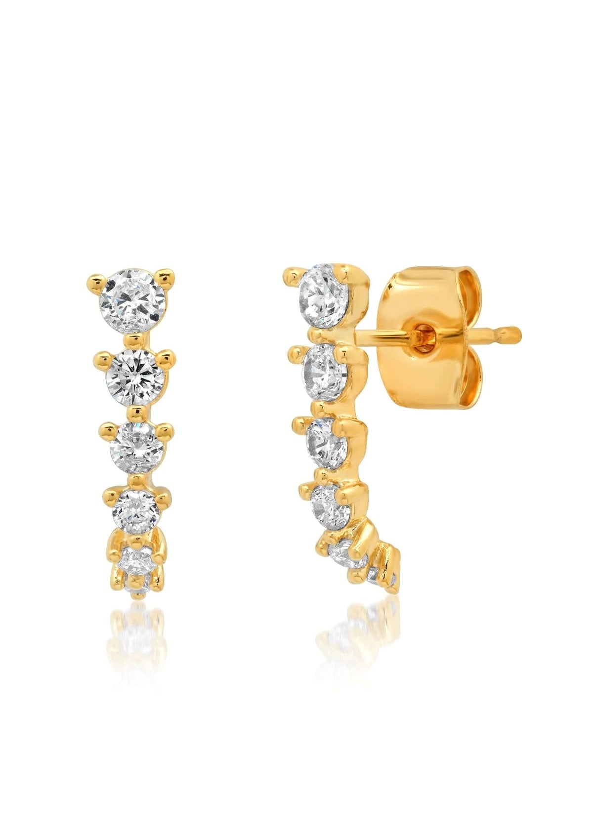 Graduated CZ Half Loop Earring - RubyJane & Valleygirl