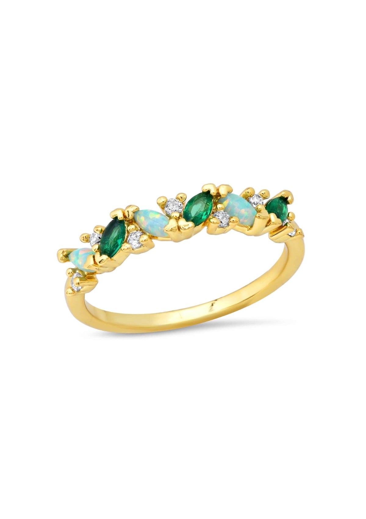 Green Mixed Marquis Stone Ring -Tai Rittichai- Ruby Jane-