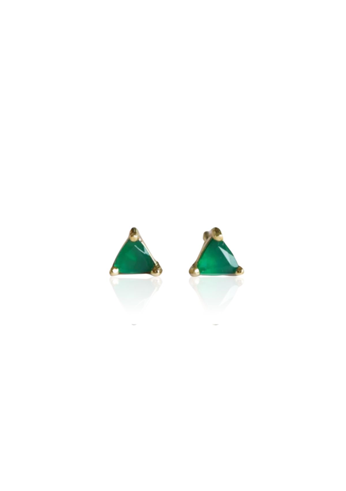 Green Onyx Mini Energy Gem Earrings -JaxKelly- Ruby Jane-