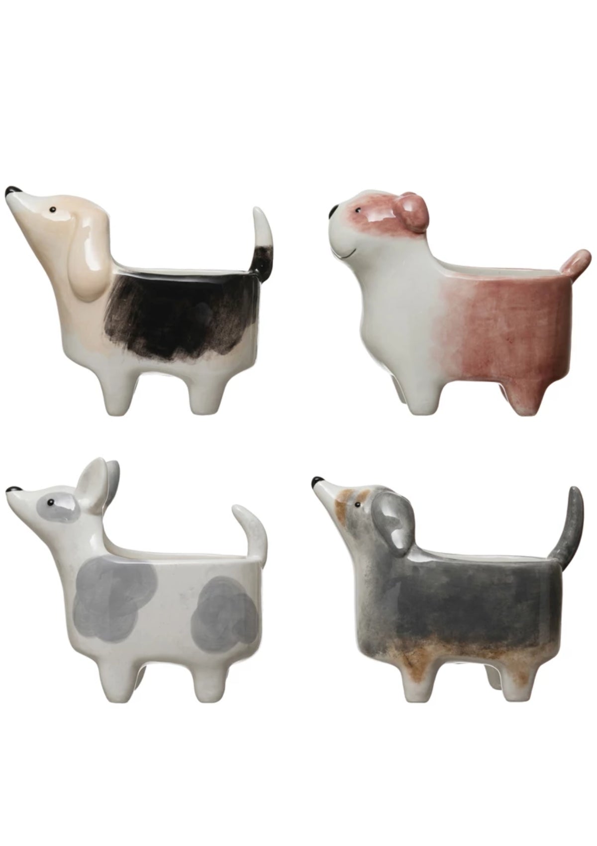 Hand-Painted Dog Planter -Creative Co-op- Ruby Jane-