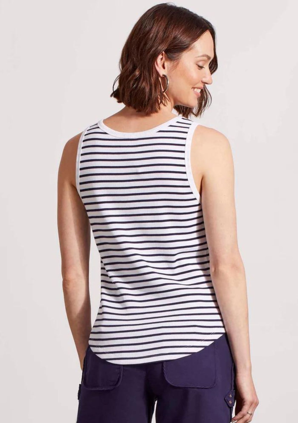 Henley Tank Top with Buttons - Nautical Stripe -Tribal- Ruby Jane-