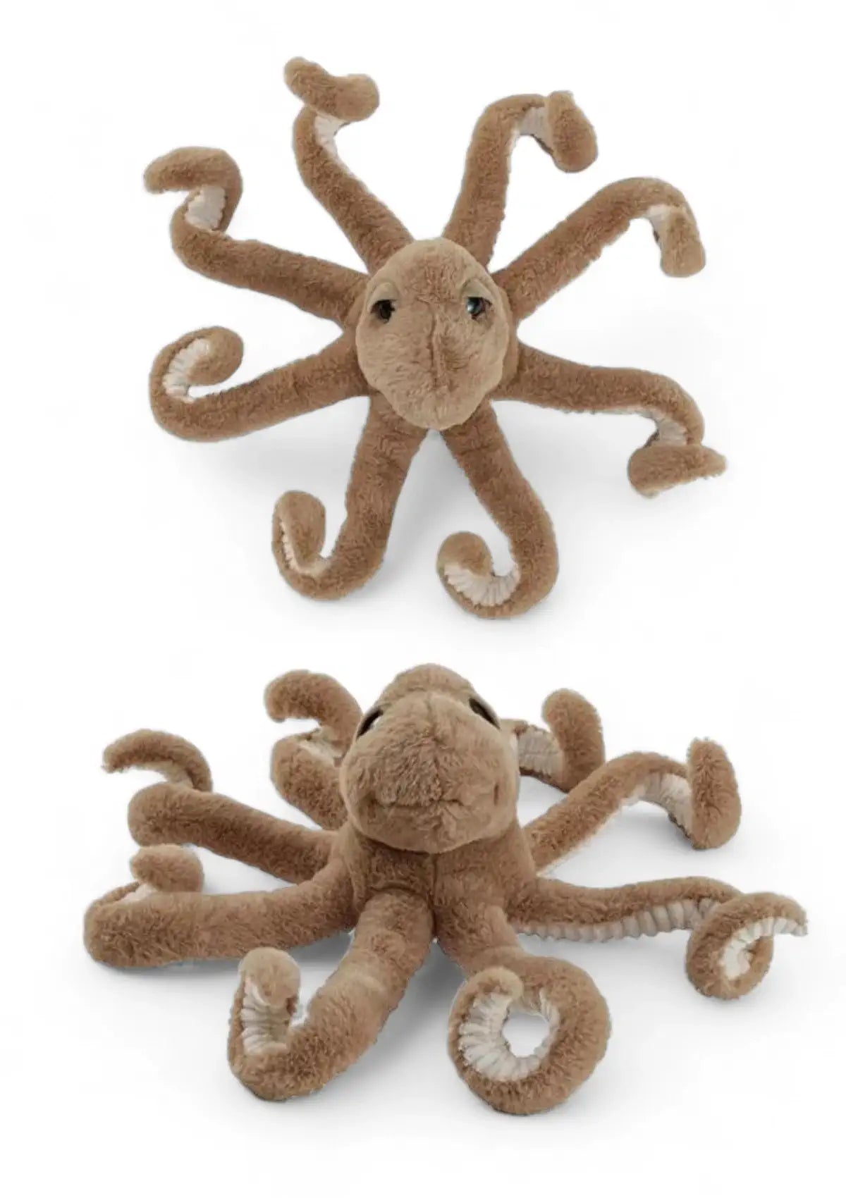 Brown plush children's octopus toy. Valleygirl - Creative Coop.