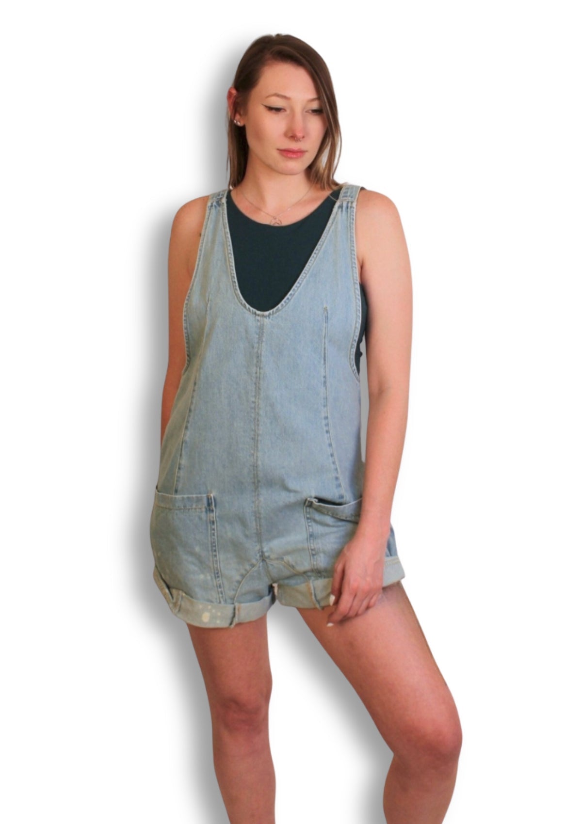 High Roller Shortall Overalls -Free People- Ruby Jane-