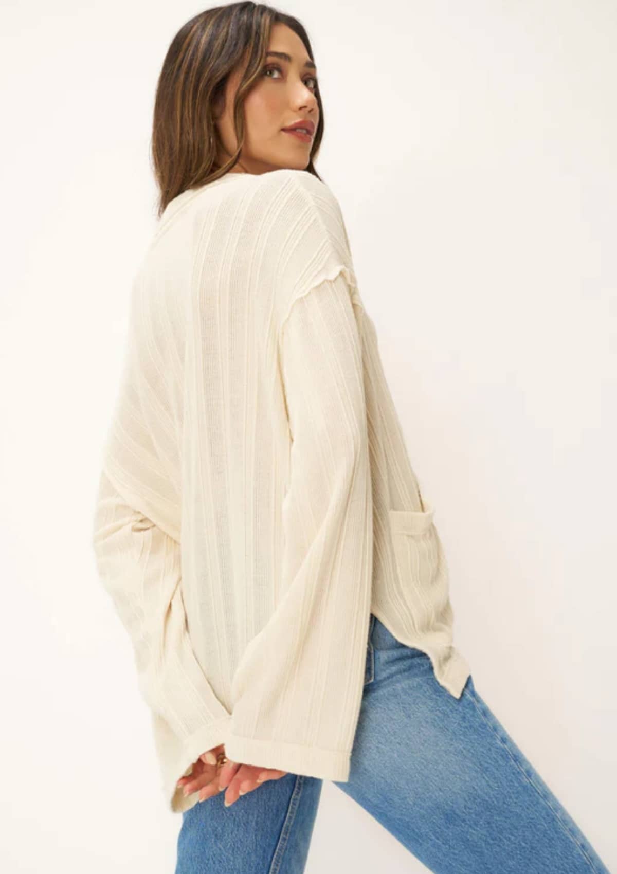Jolina Textured Longsleeve Sweater -Project Social T- Ruby Jane-