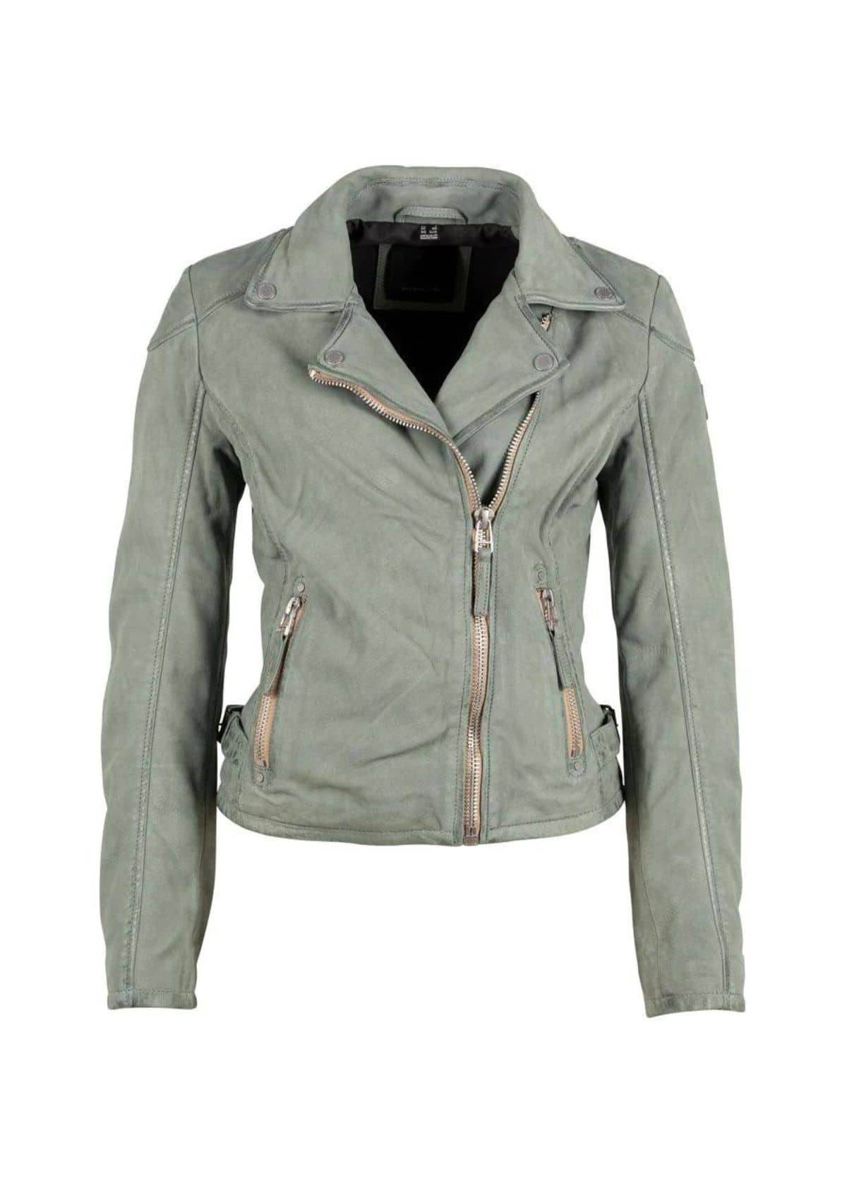 Karyn Leather Jacket - Light Sage -Mauritius GmbH Int. Fashion- Ruby Jane-