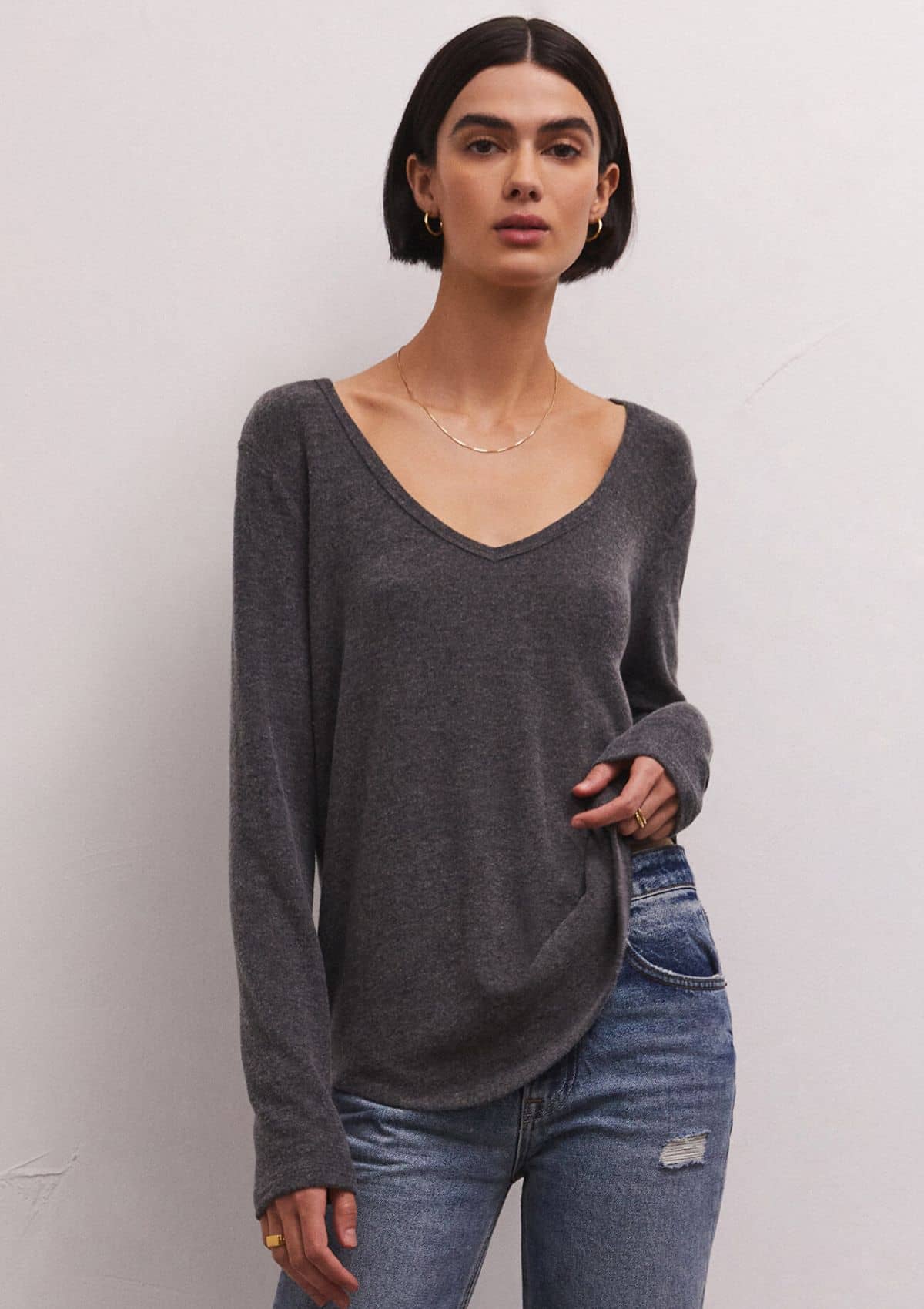 Laylow Marled Long Sleeve Top -Z SUPPLY- Ruby Jane-