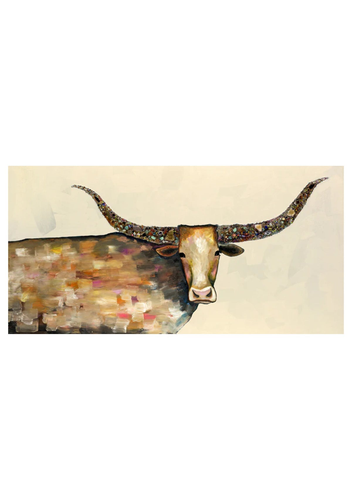 Longhorn Geode Canvas Wall Art -GreenBox Art- Ruby Jane-