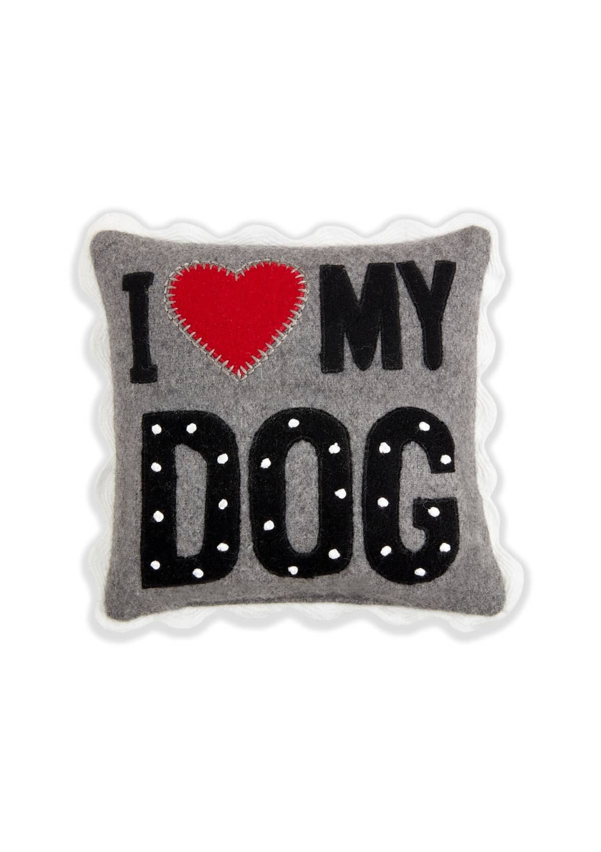 Love Dog Mini Felted Pillow -Mud Pie / One Coas- Ruby Jane-