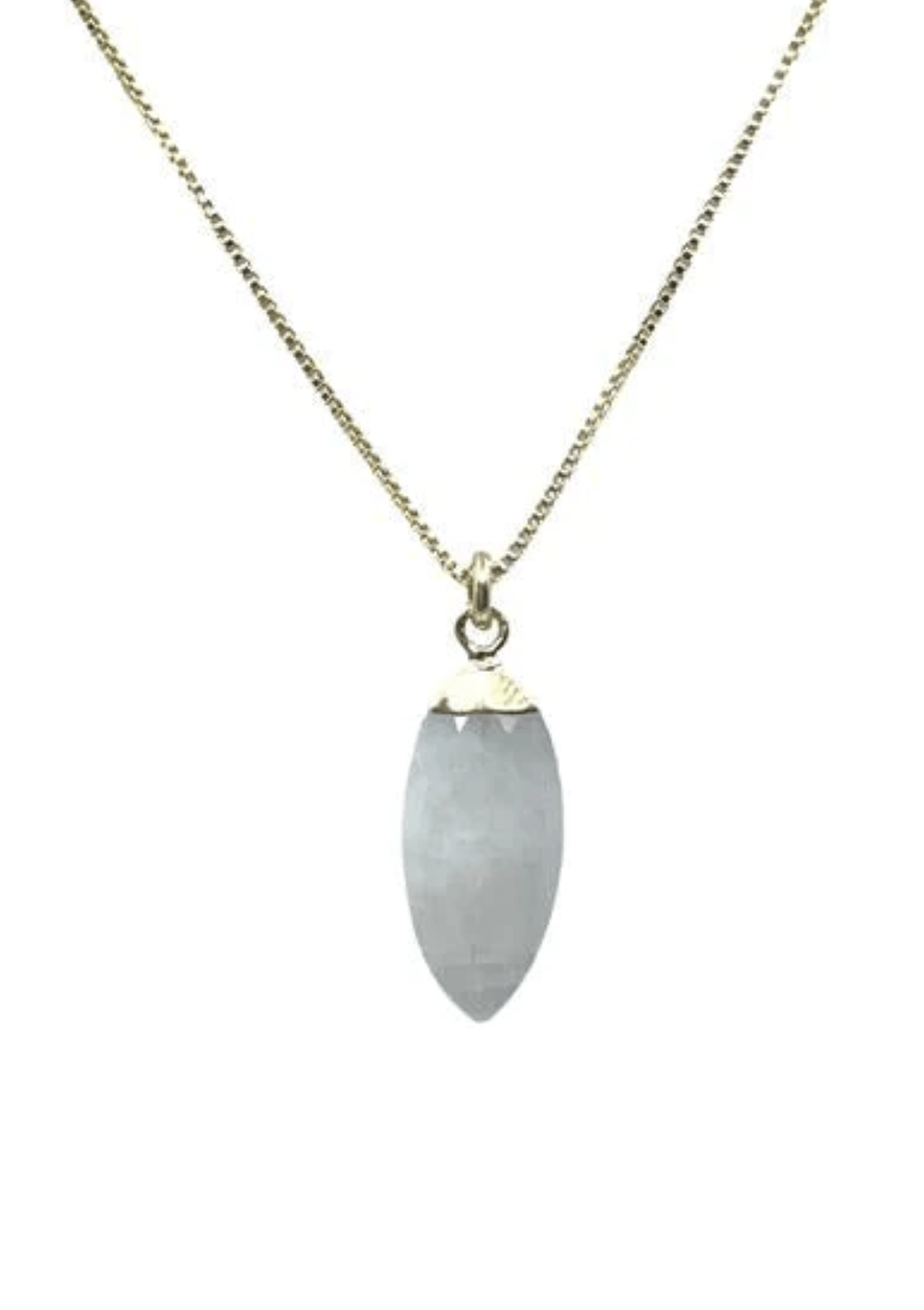Marquis Cut Moonstone on 18K Gold-Fill Chain Necklace -Athena Designs- Ruby Jane-