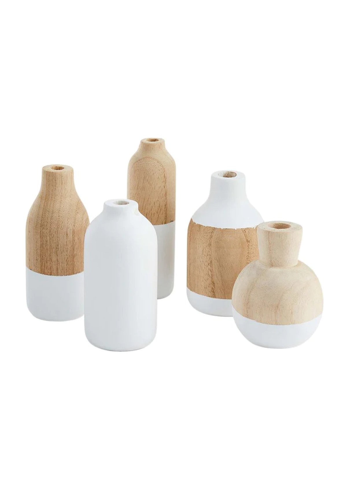 Medium Paulownia Wood Bud Vase -Mud Pie- Ruby Jane-