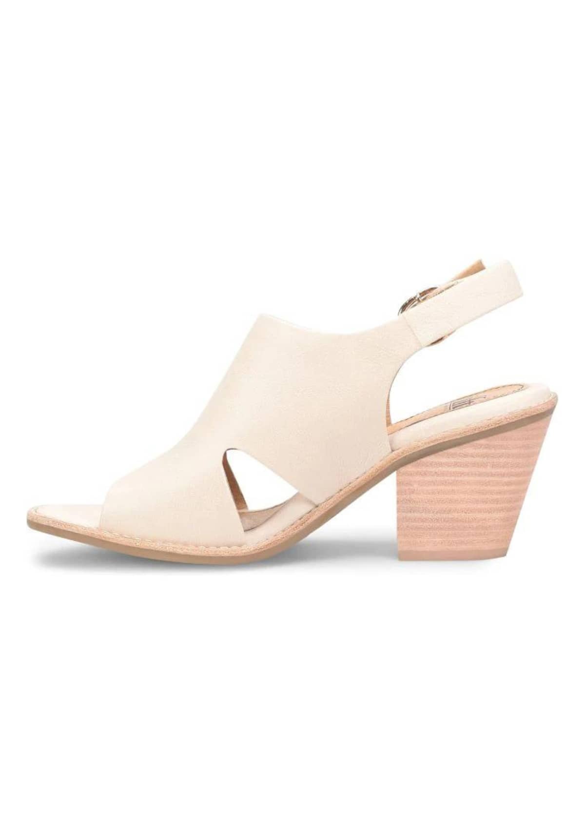 Mendi Crossover Slingback with Stacked Heel - Tapioca Grey -Sofft Shoe Co- Ruby Jane-