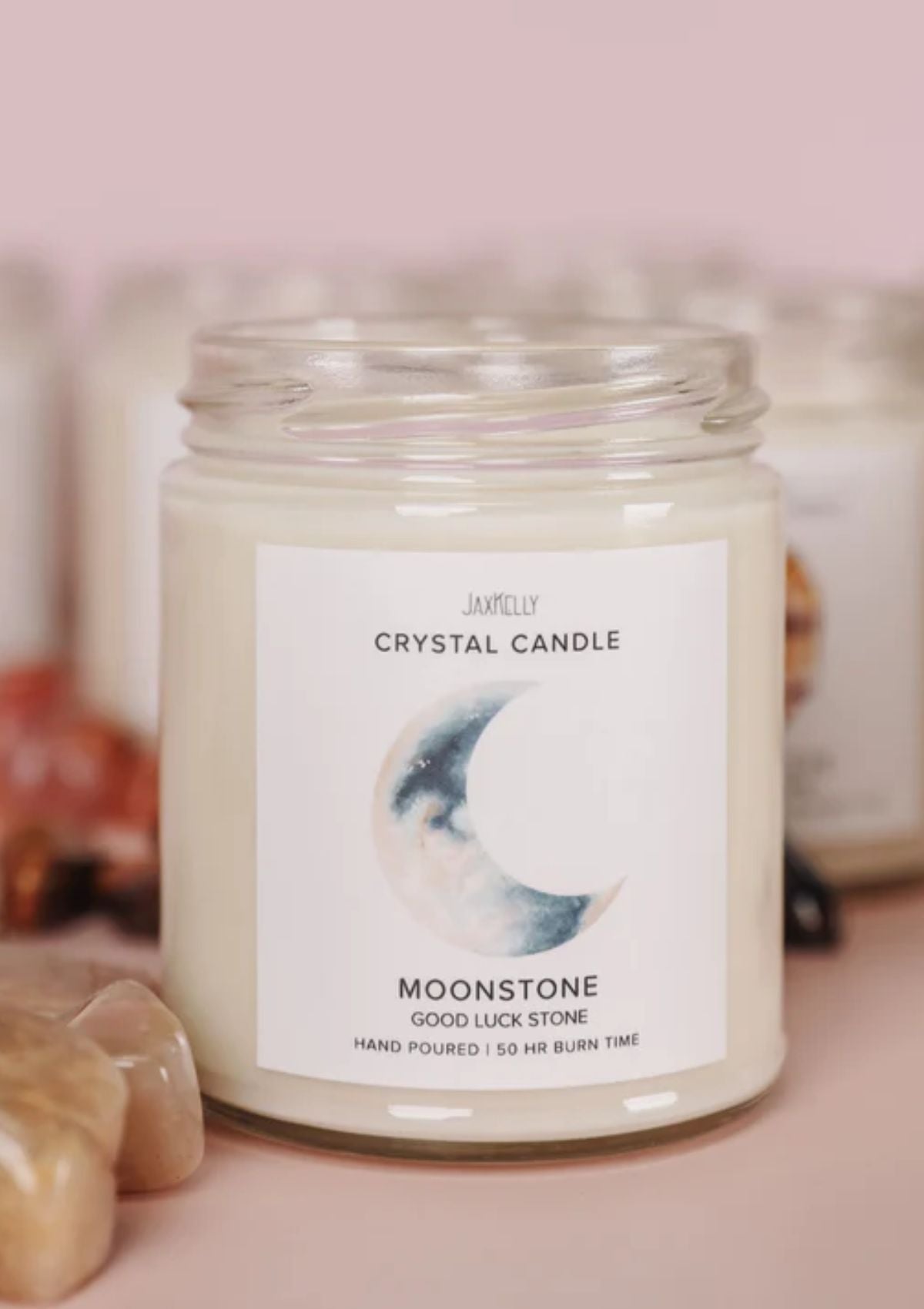 Moonstone Crystal Candle -JaxKelly- Ruby Jane-