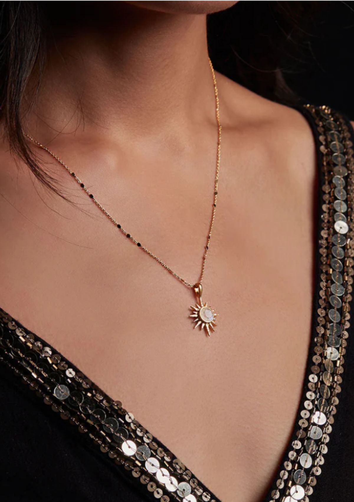Moonstone North Star Necklace -Satya Jewelry- Ruby Jane-