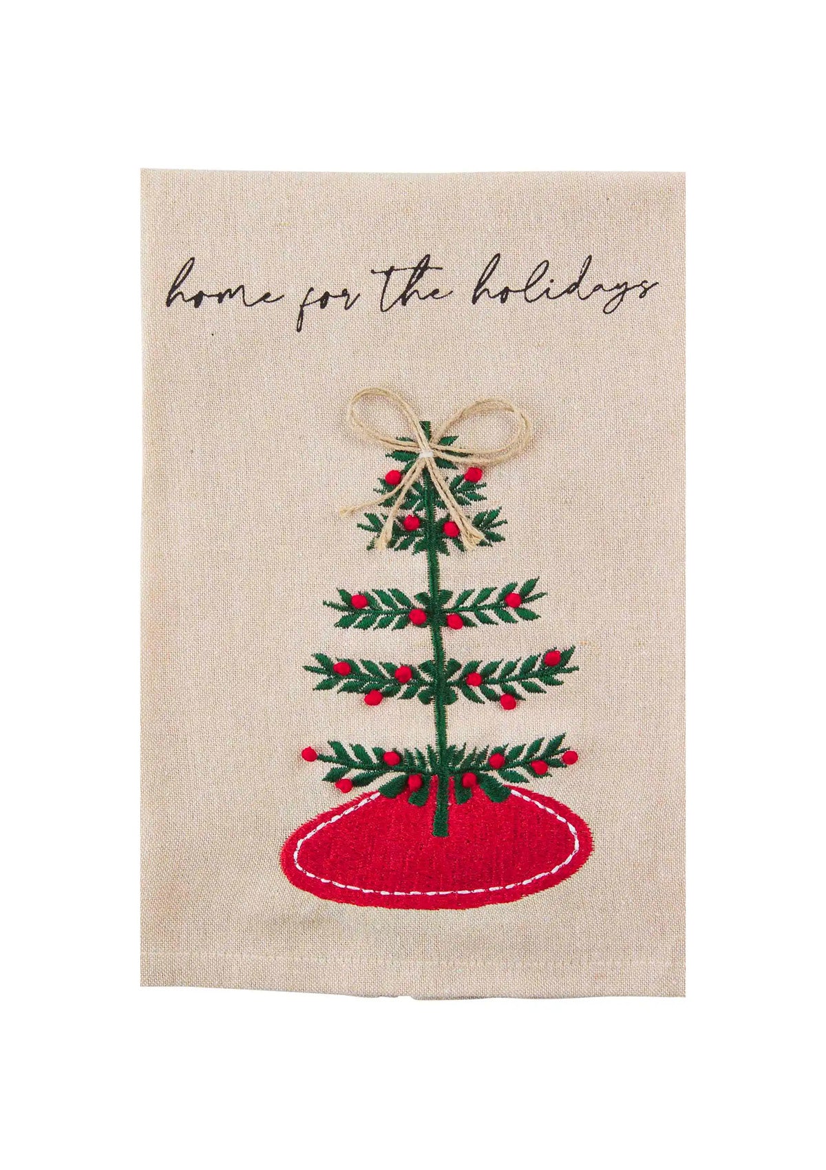 'Home for the Holidays' Christmas Tree Hand Towel