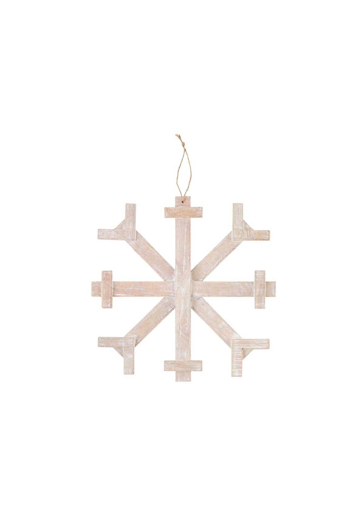 Large Wood Plank Snowflake Ornament