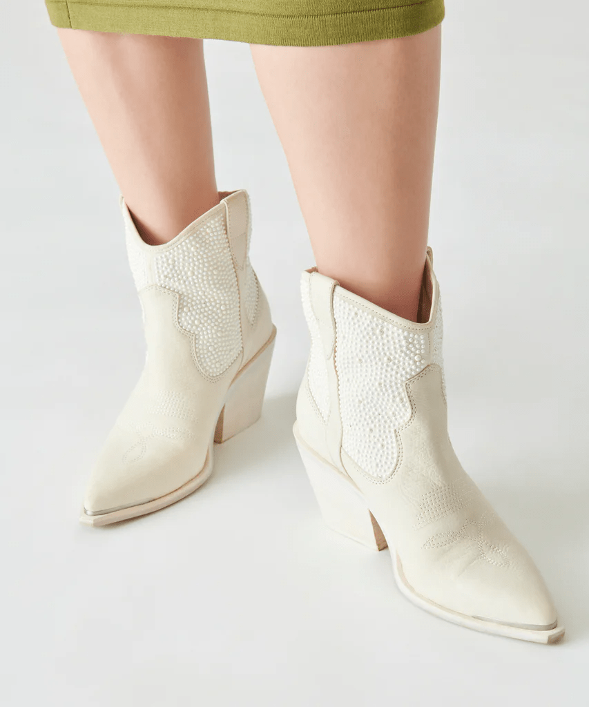 Nashe Pearl and Leather Booties -Dolce Vita Footwear, Inc.- Ruby Jane-