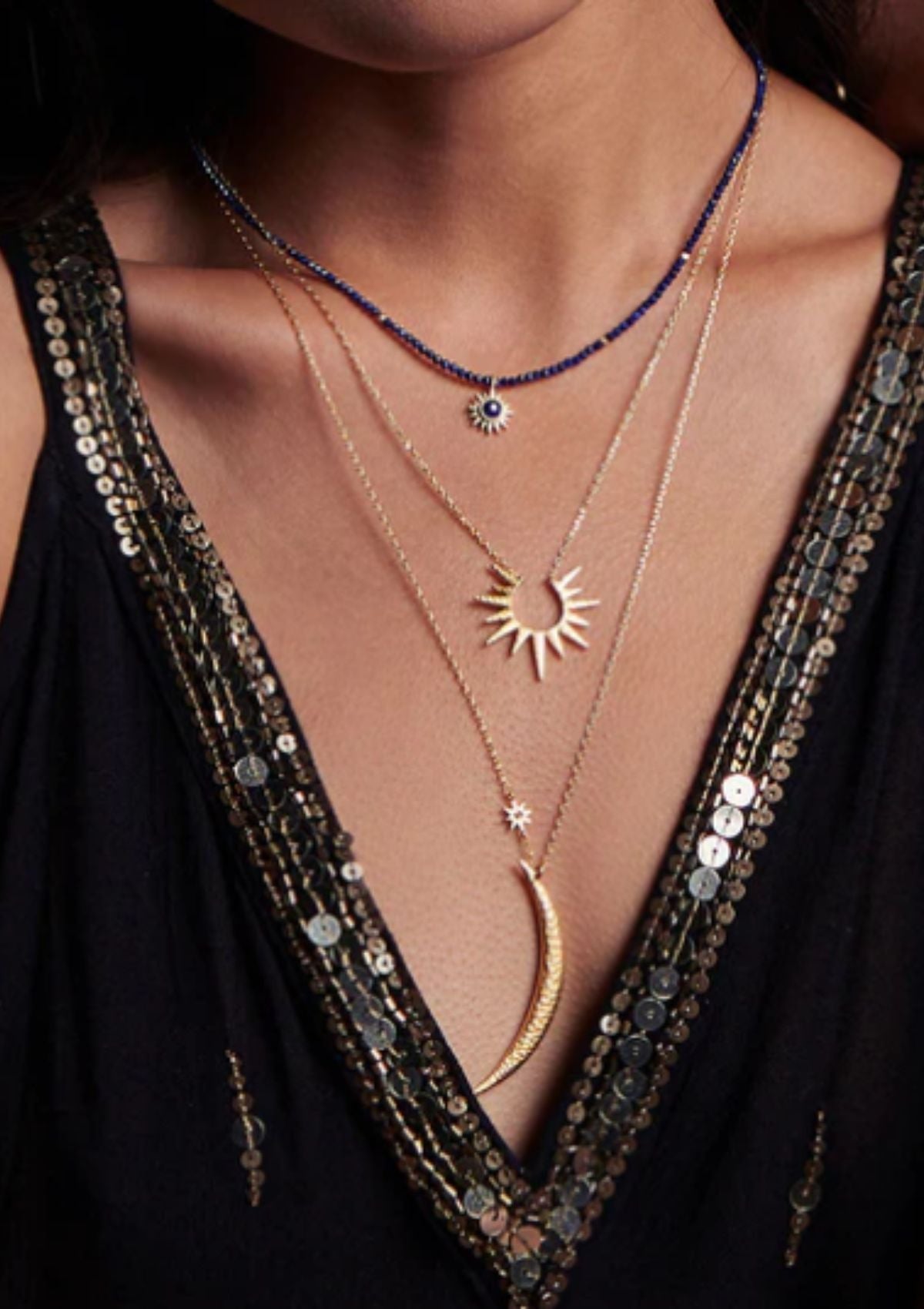 North Star Burst Necklace, 16" -Satya Jewelry- Ruby Jane-