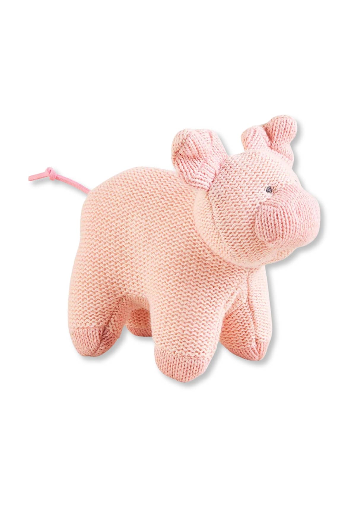 Pig Farm Knit Baby Rattle -Mud Pie / One Coas- Ruby Jane-