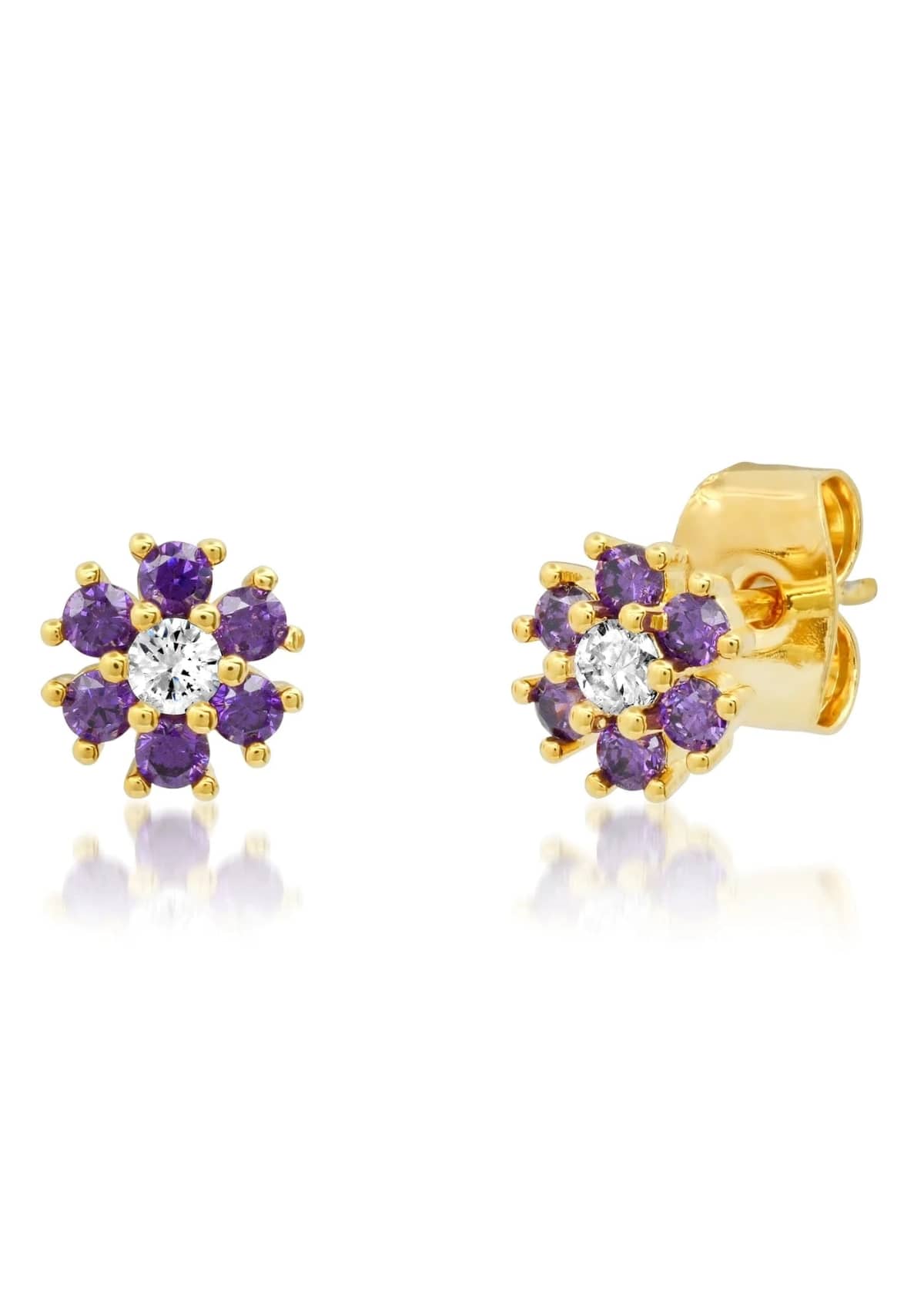 Purple Flower Post Earrings -Tai Rittichai- Ruby Jane-