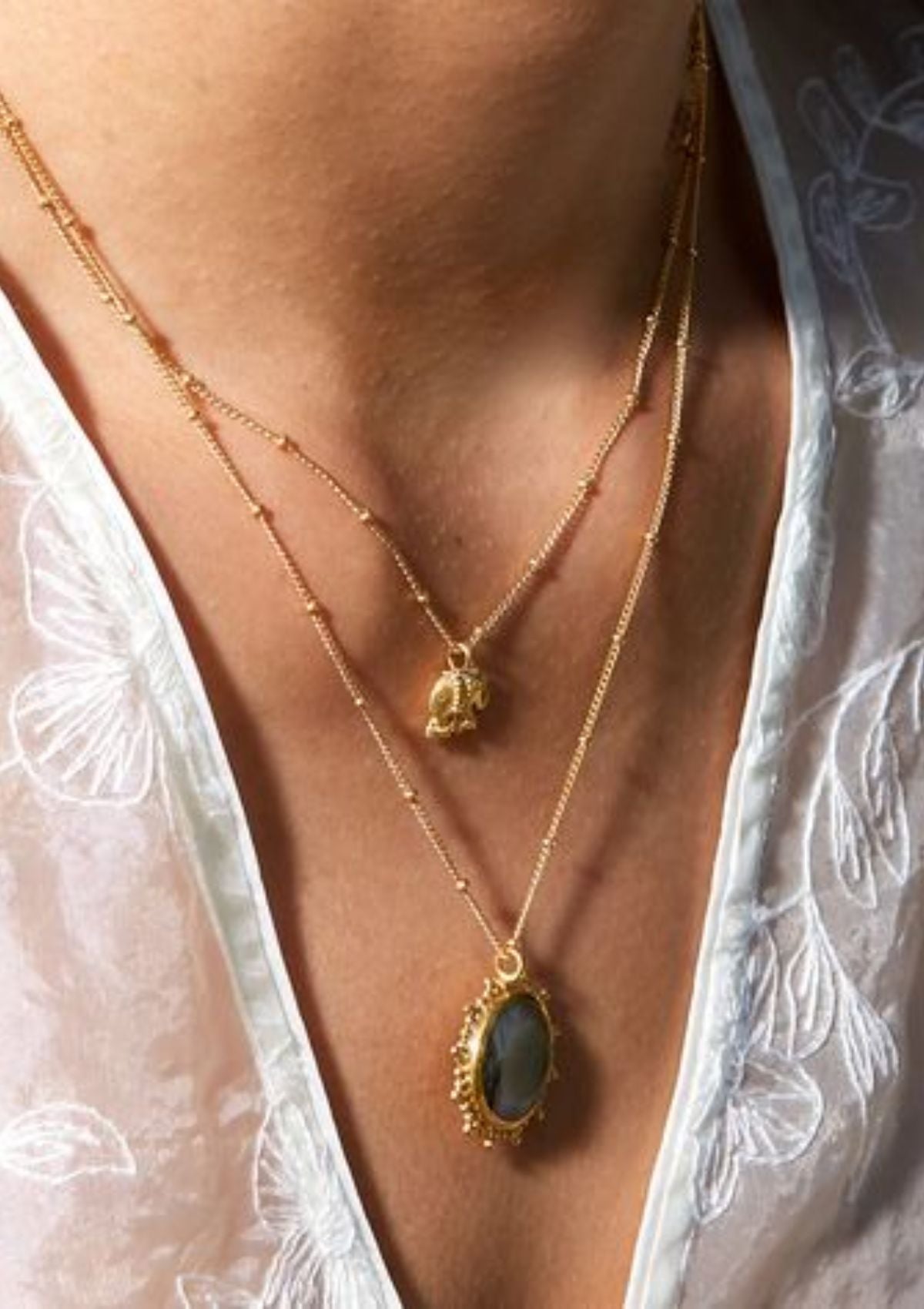 Pursue Your Truth Labradorite Necklace, 18" -Satya Jewelry- Ruby Jane-