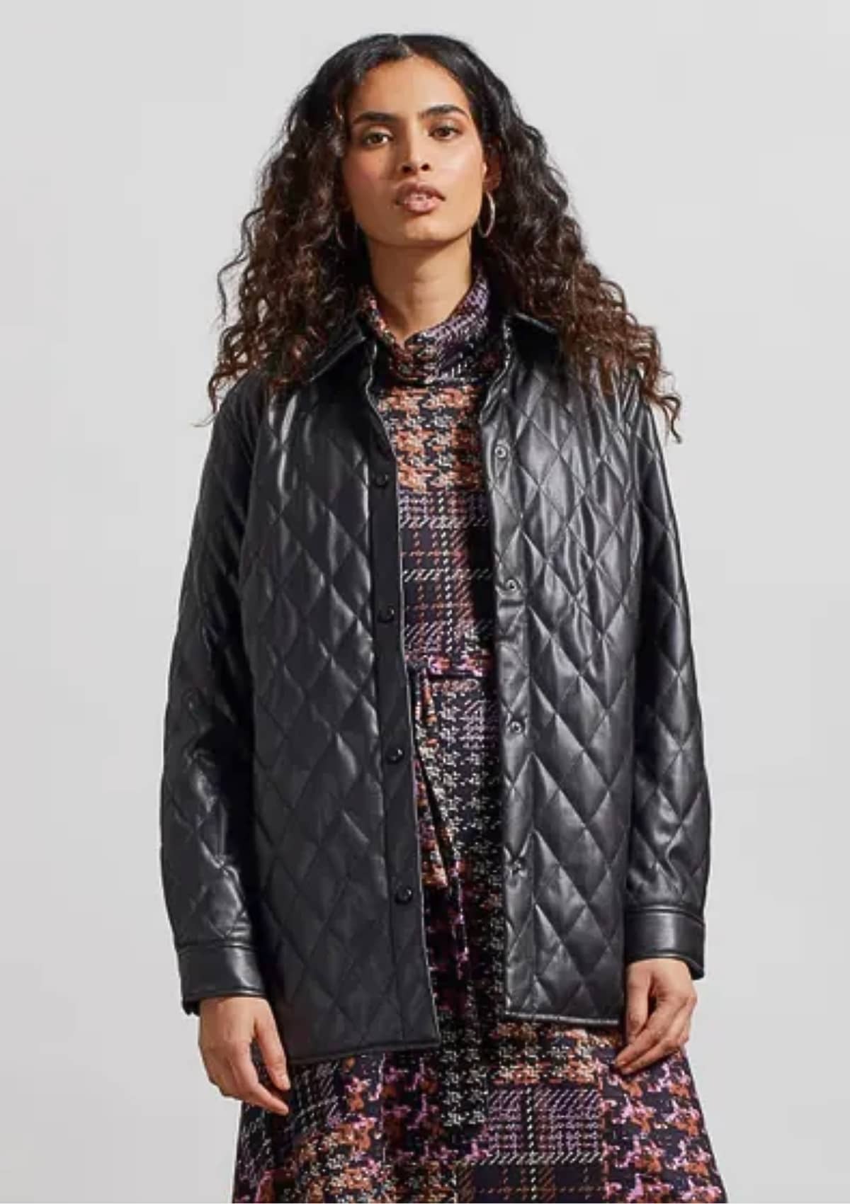 Quilted Snap Front Puffy Jacket -Tribal- Ruby Jane-