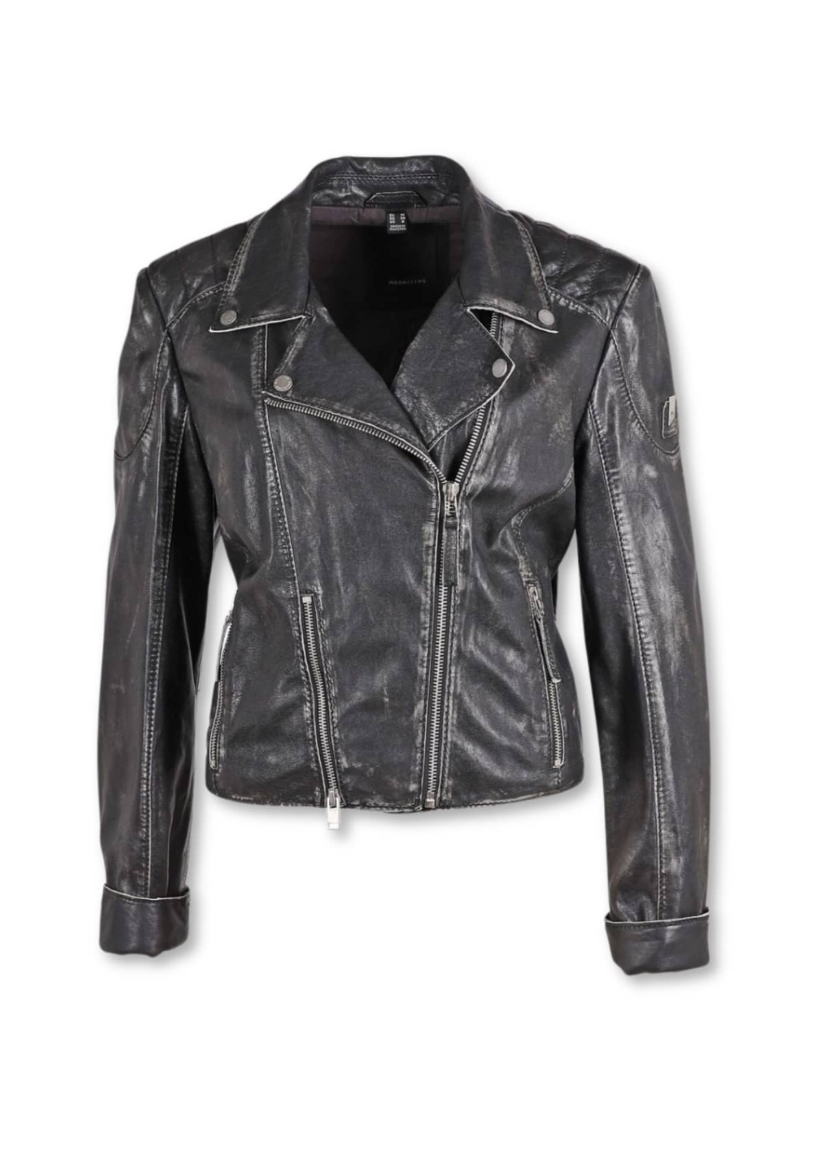 Reanon Leather Jacket - Vintage Black -Mauritius- Ruby Jane-