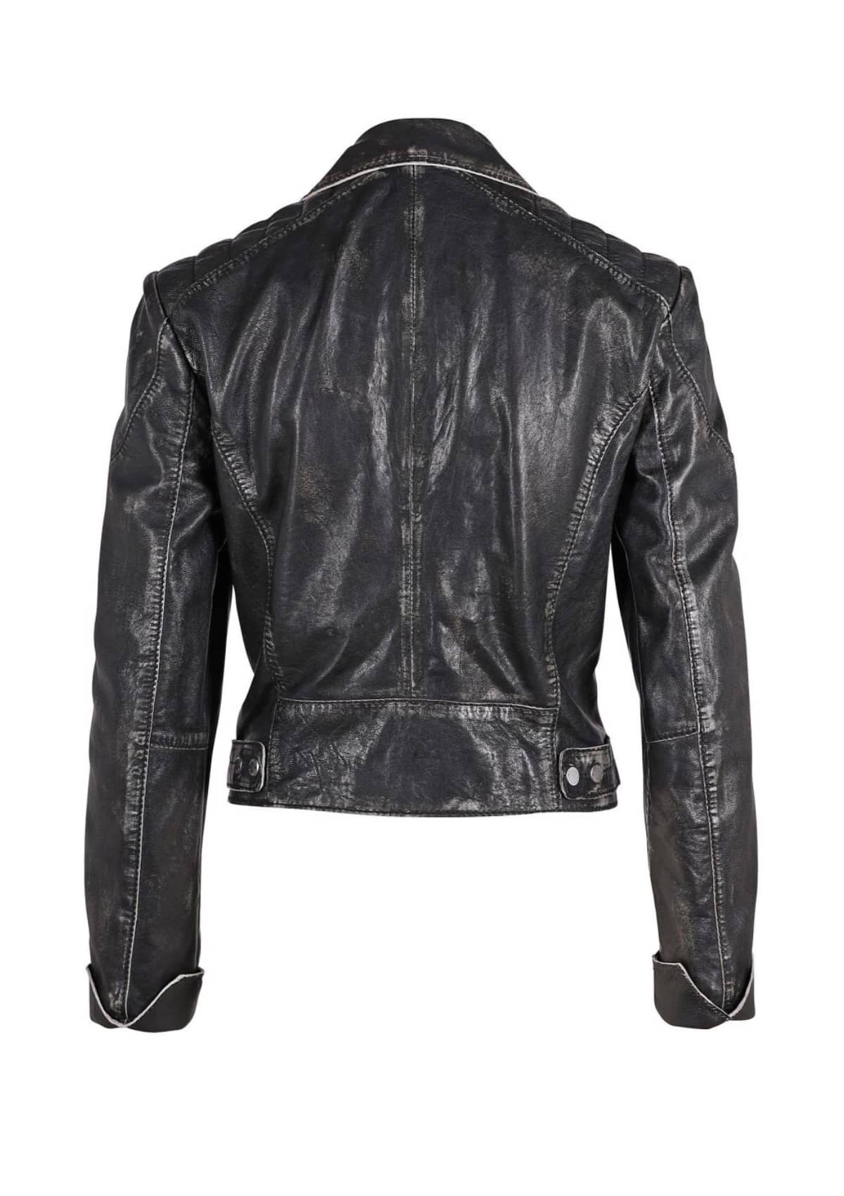 Reanon Leather Jacket - Vintage Black -Mauritius- Ruby Jane-